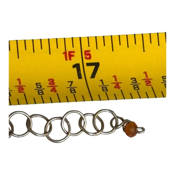 Multi Layered Sterling Silver Bib Necklace Tigers Eye + Colorful Gemstone Beads - Picture 5 of 9